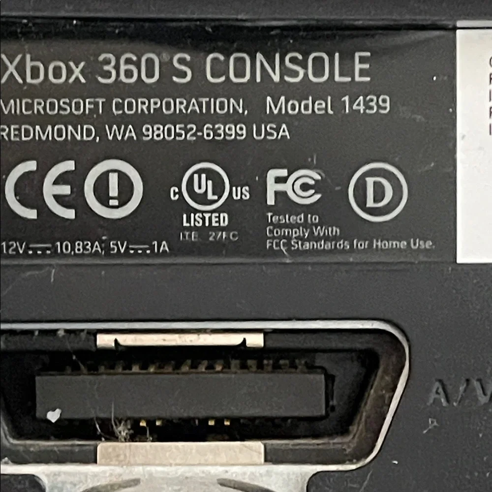 X box 360 Black Console game set with 2 controllers